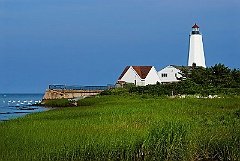 Lynde Point lighthouse in Old Saybrook, Connecticut